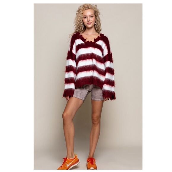 mohair V-Neck Sweater - Picture 5 of 11